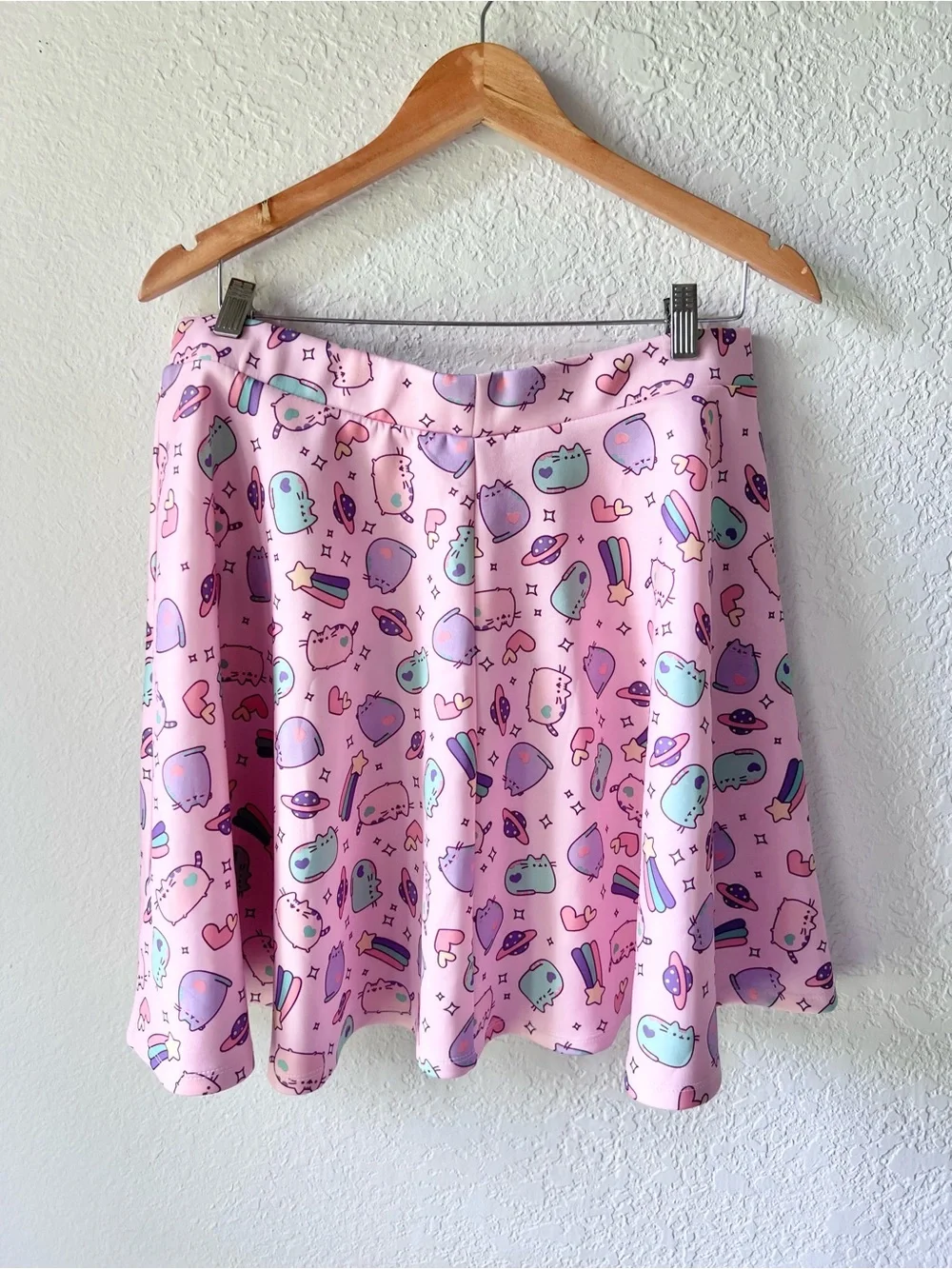 Hot Topic Pusheen Pink Space Skater Skirt Sz XL - Picture 5 of 5